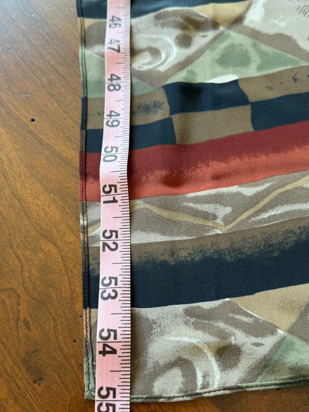 Vintage Travis Ayer's 100% Silk Striped Multi-Color Scarf